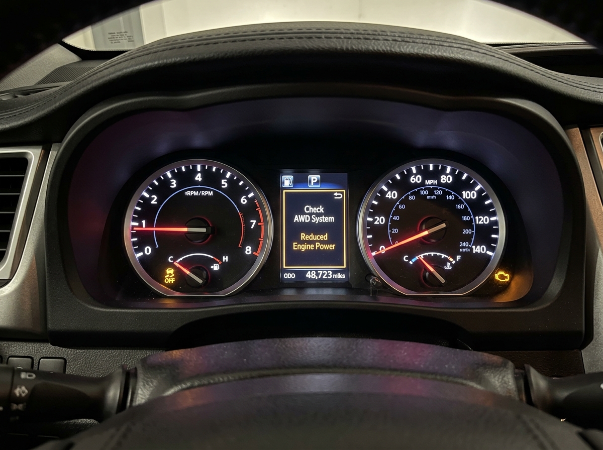 Highlander Instrument Cluster Warnings